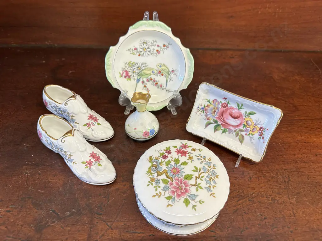 Selection Of Paragon China Items Including Lidded Dish, Shoes Etc Image 1++